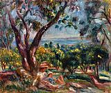 Cagnes Landscape with Woman and Child by Pierre Auguste Renoir